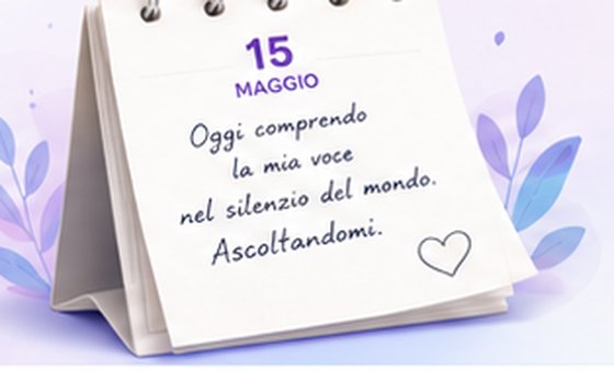 Pagina del calendario NEAR del 15 maggio con un pensiero scritto a mano